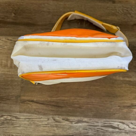 Air Jordan Nike Backpack White Orange & Yellow Size 13 x 11 x 4 - Picture 6 of 16